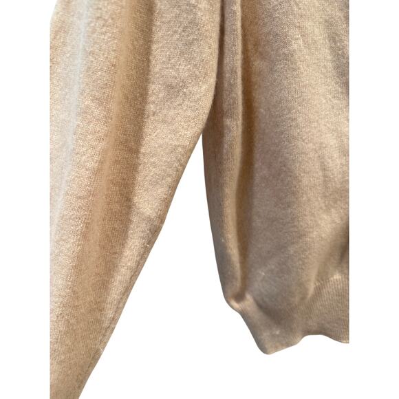 Snow Lotus vintage vneck cream colored cardigan sweater - Picture 3 of 8